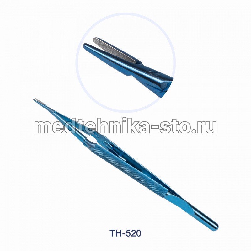 Иглодержатель м/х 3х шарнирный, титан, без замка, р.ч.прямая 1,2 мм, длина 180 мм