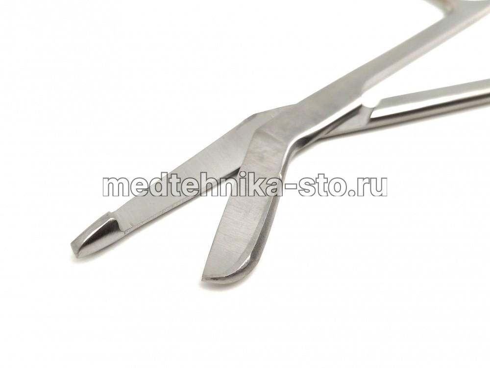 Ножницы для разрезания повязок с пуговкой горизонтально-изогнутые, 145 мм