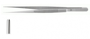 Пинцет м/х по Де Бейки пл.р, 210 мм, р.ч. 1,5 мм, плат.20 мм