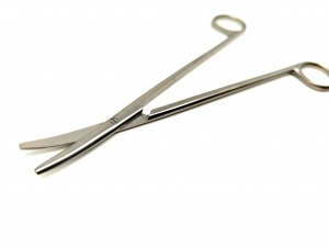 Ножницы с узкими закругленными лезвиями вертикально-изогнутые, 175 мм