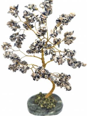 Дерево из яшмы далматиновой, 19 см