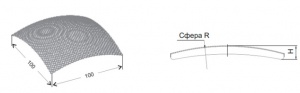 Минипластина сетчатая сферическая 200х200 мм
