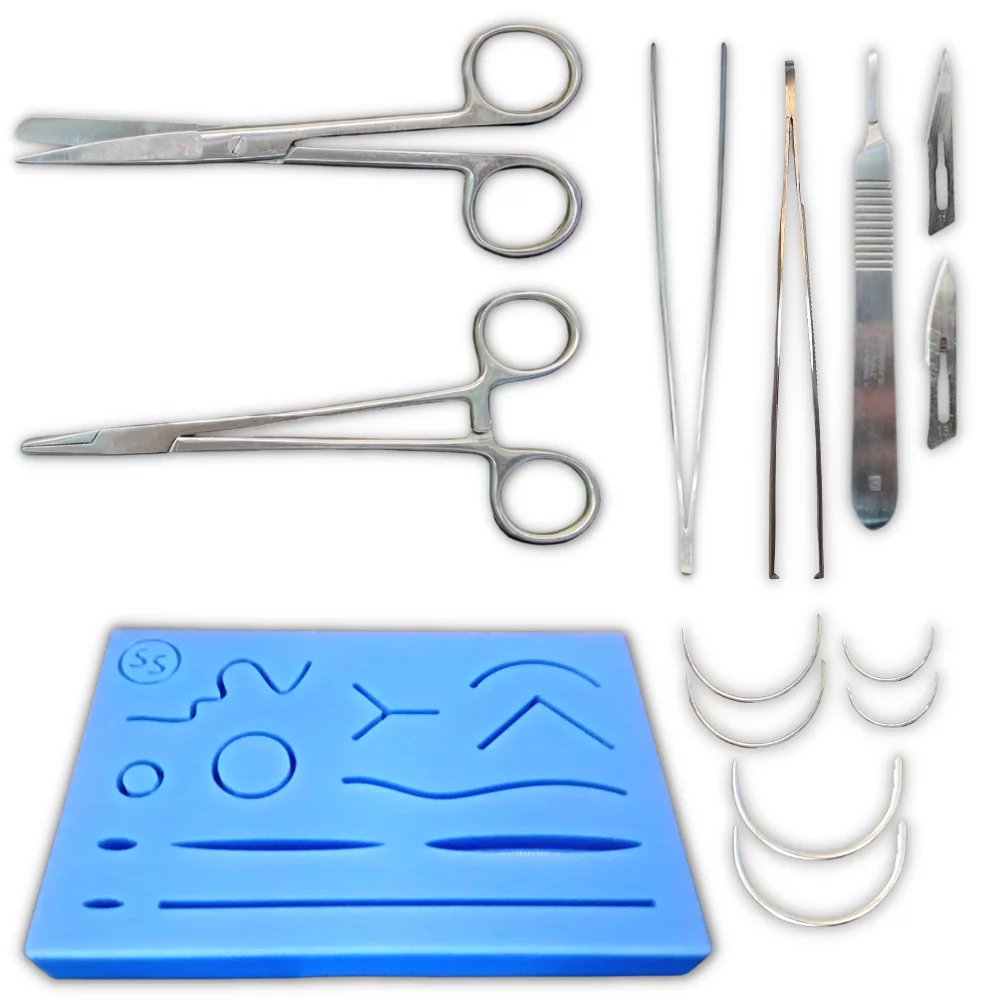 Хирургический тренажер Pad 1.0 blue с инструментами, набор